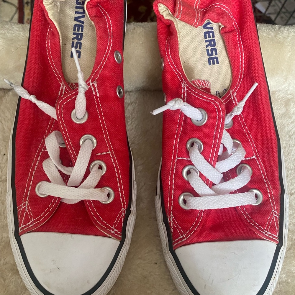 Converse Red Canvas Athletic Shoes